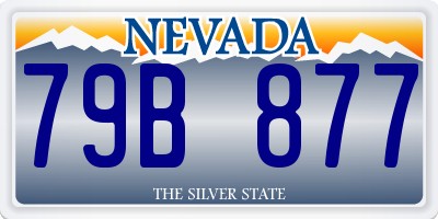 NV license plate 79B877