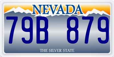 NV license plate 79B879