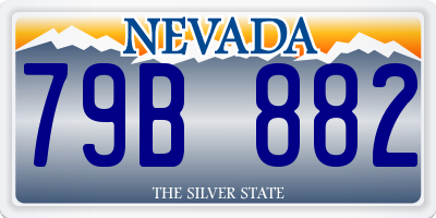 NV license plate 79B882