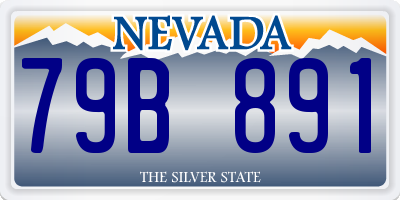 NV license plate 79B891