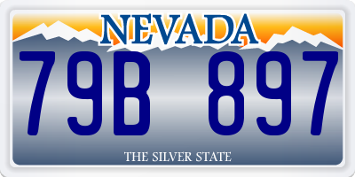 NV license plate 79B897