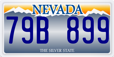 NV license plate 79B899