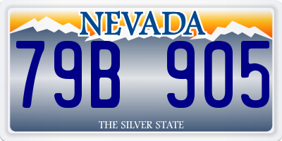 NV license plate 79B905
