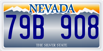 NV license plate 79B908