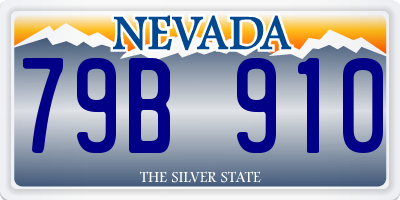 NV license plate 79B910