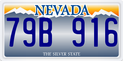 NV license plate 79B916