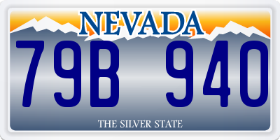 NV license plate 79B940