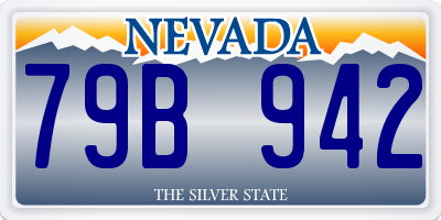 NV license plate 79B942