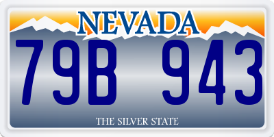 NV license plate 79B943