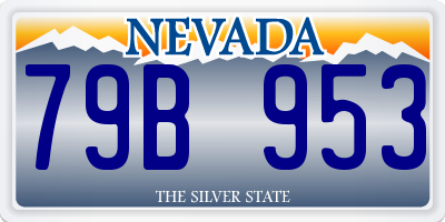 NV license plate 79B953