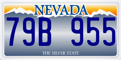 NV license plate 79B955