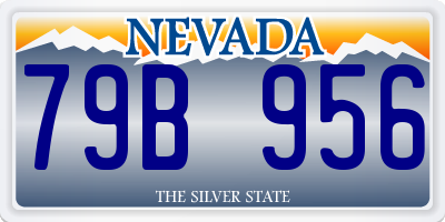 NV license plate 79B956