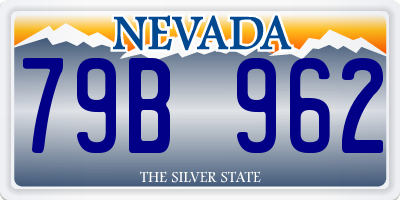 NV license plate 79B962