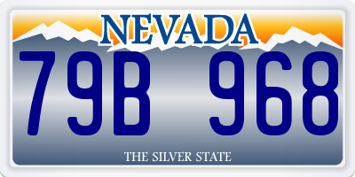 NV license plate 79B968