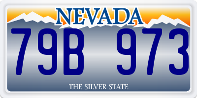 NV license plate 79B973