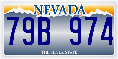 NV license plate 79B974