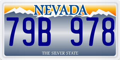 NV license plate 79B978