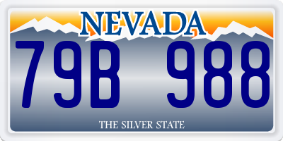 NV license plate 79B988