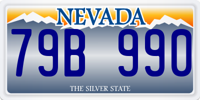 NV license plate 79B990