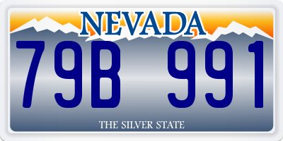 NV license plate 79B991