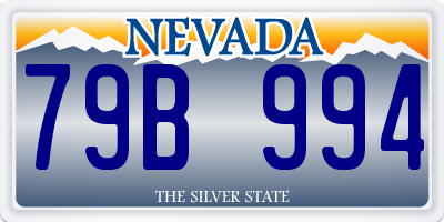 NV license plate 79B994