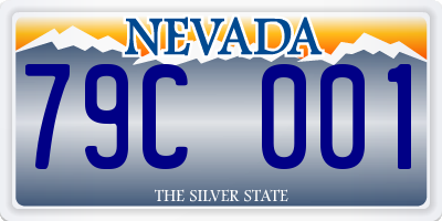 NV license plate 79C001