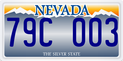 NV license plate 79C003