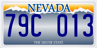 NV license plate 79C013