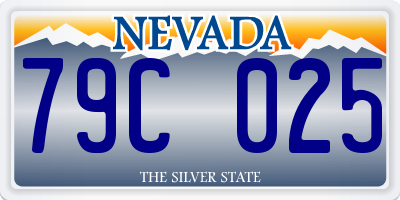 NV license plate 79C025