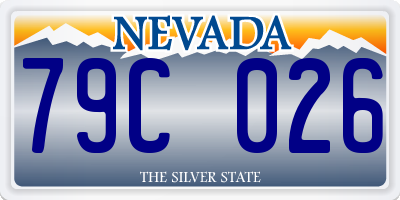 NV license plate 79C026