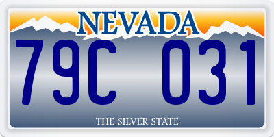 NV license plate 79C031