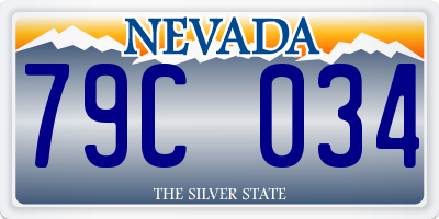 NV license plate 79C034