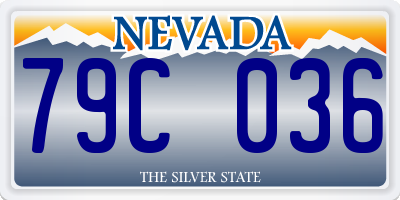 NV license plate 79C036