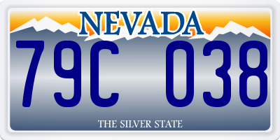 NV license plate 79C038