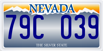 NV license plate 79C039