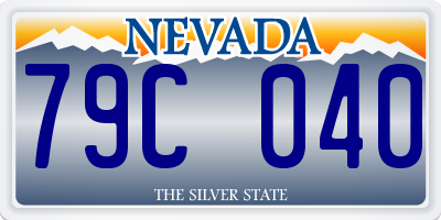 NV license plate 79C040