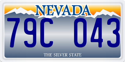 NV license plate 79C043