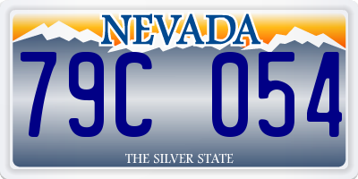 NV license plate 79C054