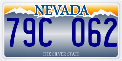 NV license plate 79C062