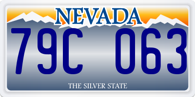 NV license plate 79C063
