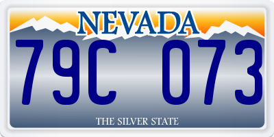 NV license plate 79C073