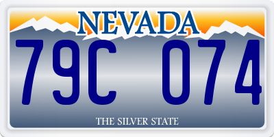 NV license plate 79C074
