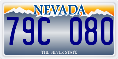 NV license plate 79C080