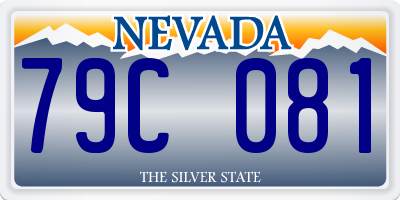 NV license plate 79C081