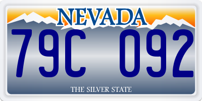 NV license plate 79C092