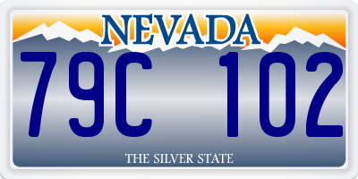 NV license plate 79C102