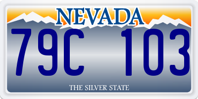 NV license plate 79C103