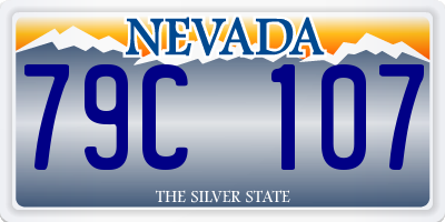 NV license plate 79C107