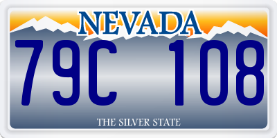 NV license plate 79C108