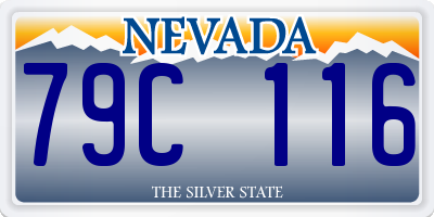 NV license plate 79C116